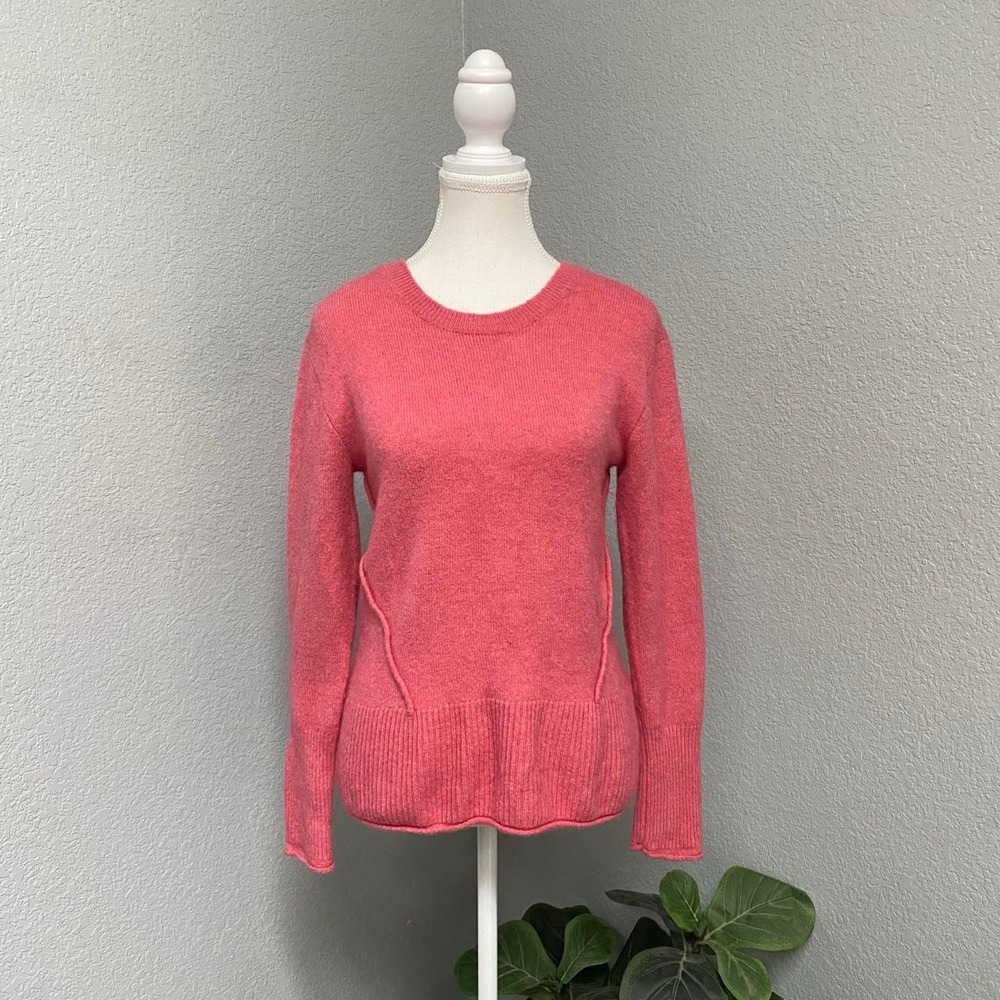 H&M LOGG LABEL OF GRADED GOODS SWEATER PINK LONG SLEEVE SOFT CREWNECK PULLOVER